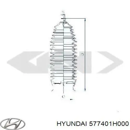 Osłona mechanizmu kierowniczego (maglownicy) Hyundai/Kia 577401H000 cena, od 9,75 USD