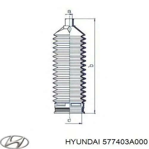 577403A000 Hyundai/Kia Osłona mechanizmu kierowniczego (maglownicy)