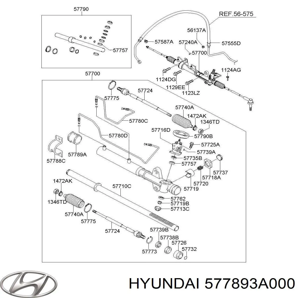 Tuleja mocowania maglownicy lewa Hyundai Trajet (FO)