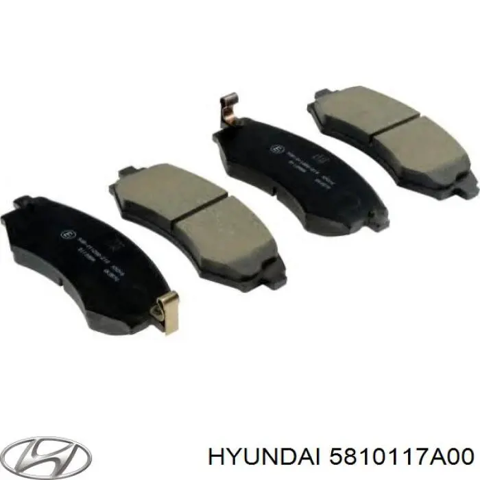 Do koszyka 5810117A00 Hyundai/Kia Klocki hamulcowe przednie tarczowe