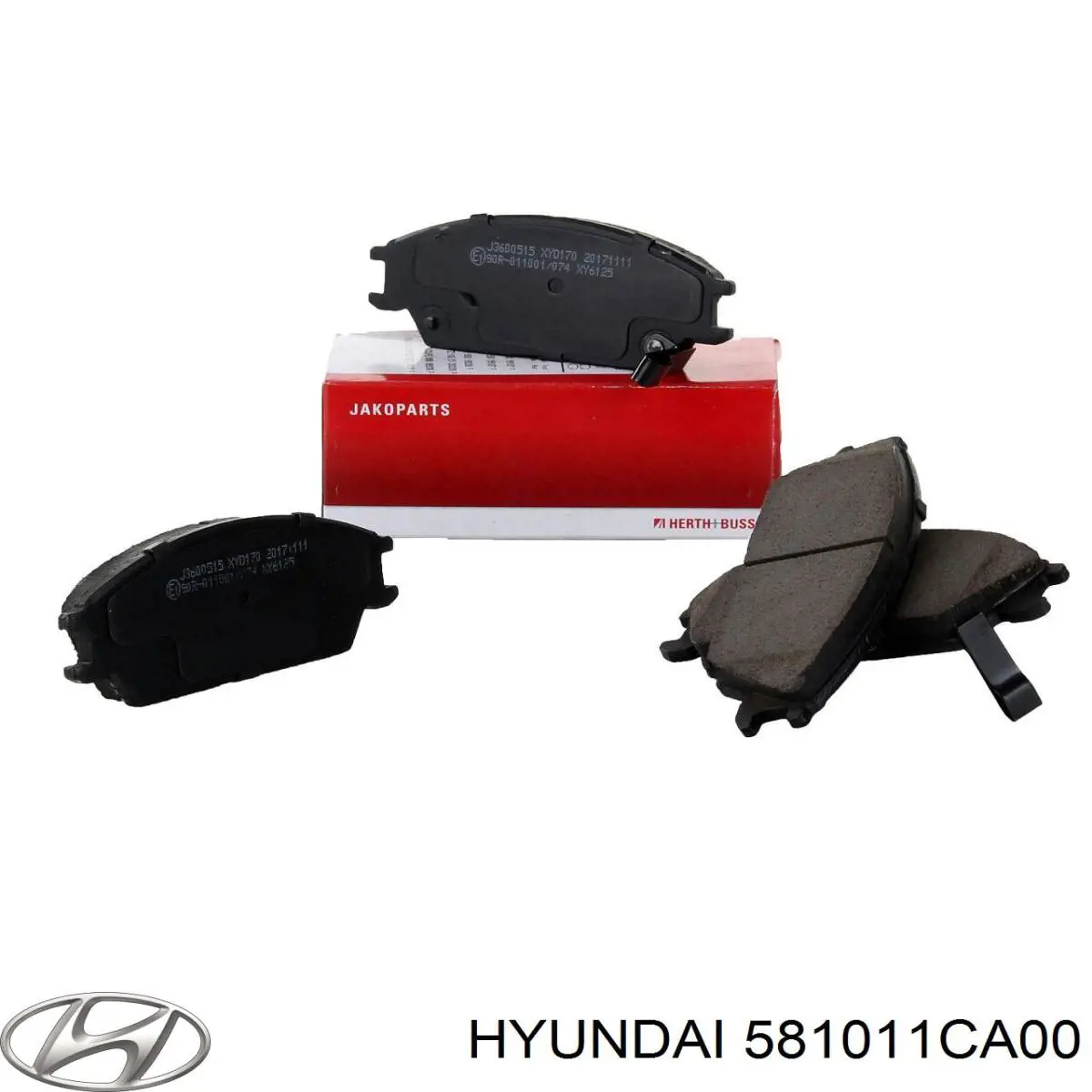 Do koszyka 581011CA00 Hyundai/Kia Klocki hamulcowe przednie tarczowe
