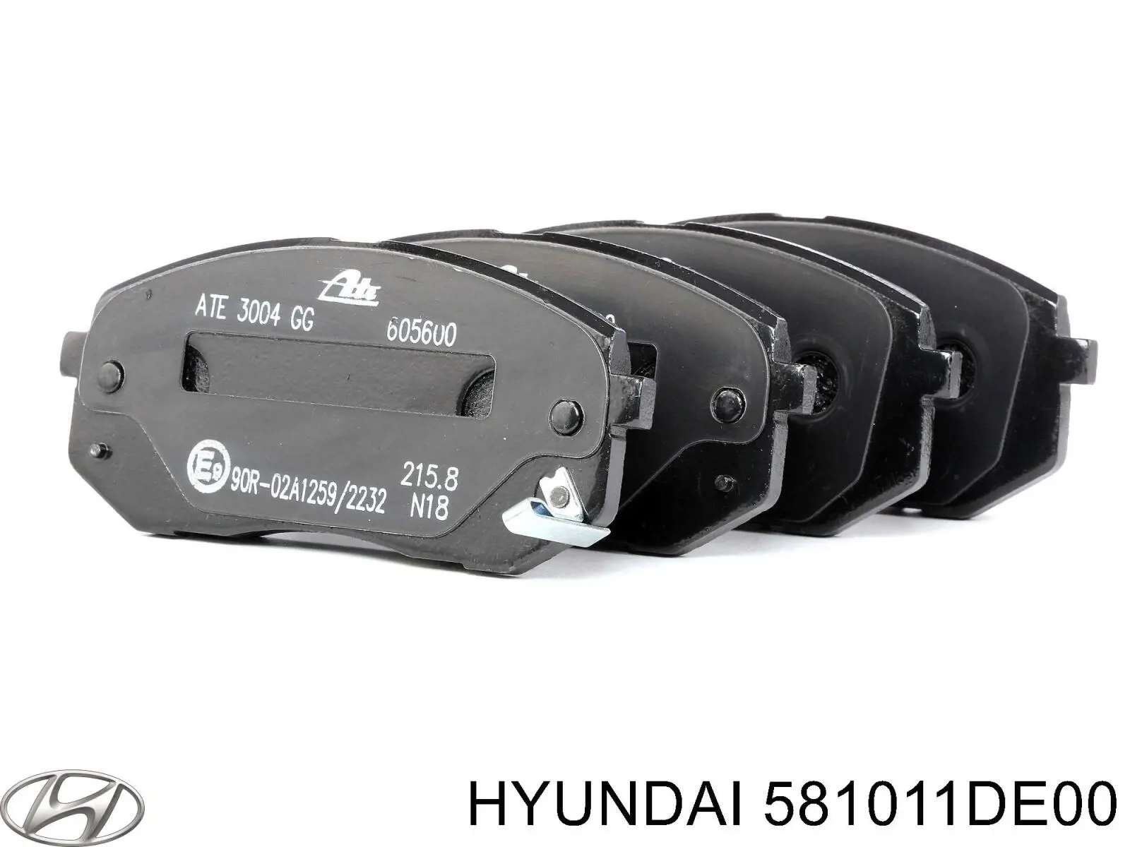 Do koszyka 581011DE00 Hyundai/Kia Klocki hamulcowe przednie tarczowe