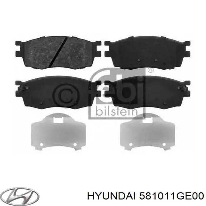 581011GE00 Hyundai/Kia Klocki hamulcowe przednie tarczowe