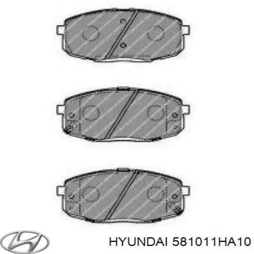 581011HA10 Hyundai/Kia Klocki hamulcowe przednie tarczowe