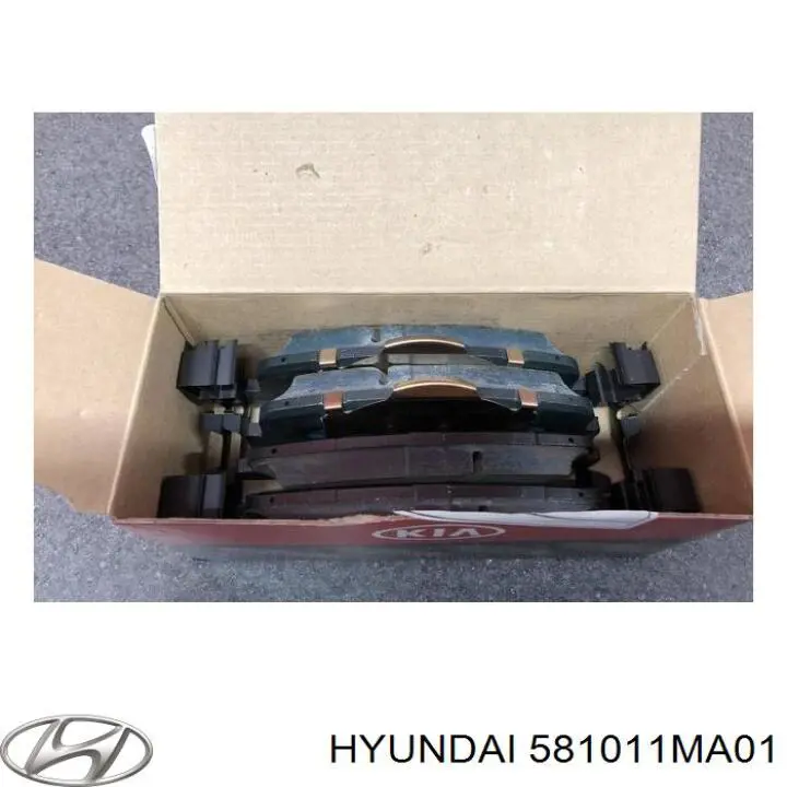 Klocki hamulcowe przednie tarczowe 581011MA01 Hyundai/Kia