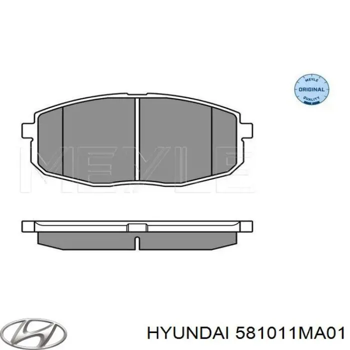 Klocki hamulcowe przednie tarczowe Hyundai/Kia 581011MA01