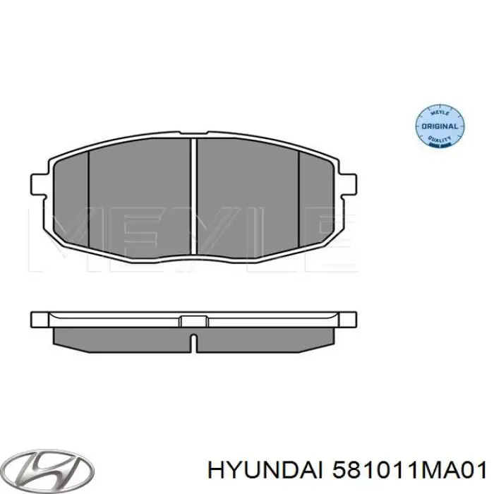 Klocki hamulcowe przednie tarczowe Hyundai/Kia 581011MA01 cena, od 51,53 USD