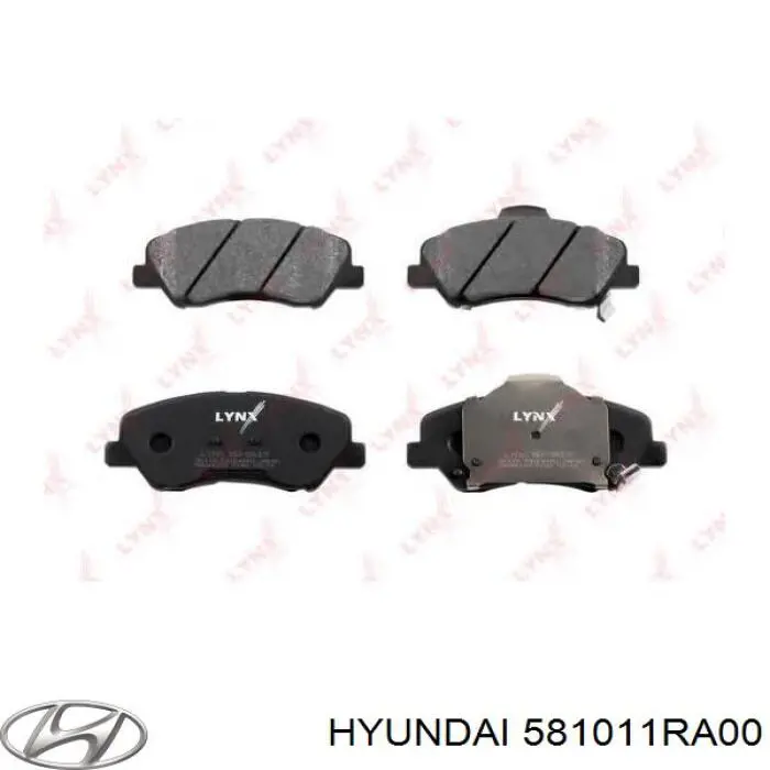 Do koszyka 581011RA00 Hyundai/Kia Klocki hamulcowe przednie tarczowe