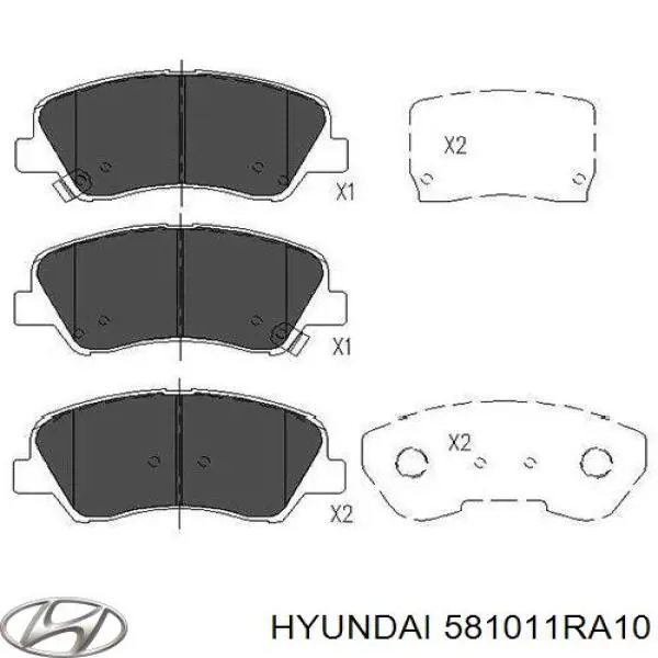 581011RA10 Hyundai/Kia Klocki hamulcowe przednie tarczowe