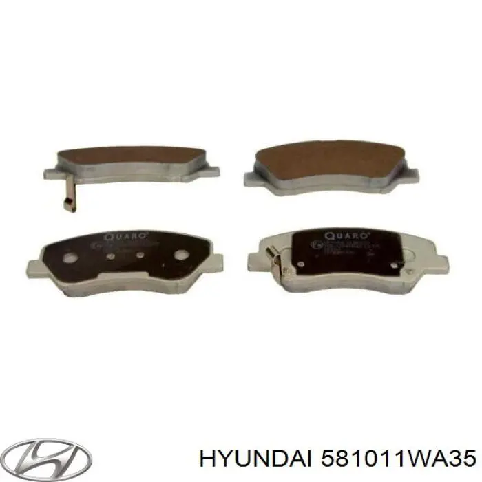 Klocki hamulcowe przednie tarczowe Hyundai/Kia 581011WA35 cena, od 58,32 USD