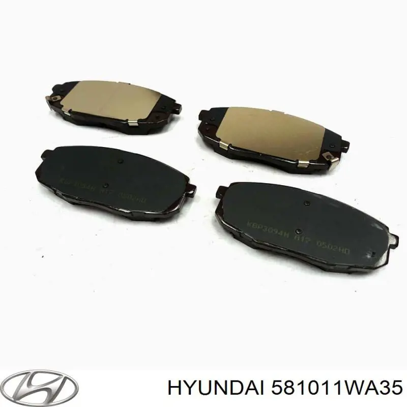 Do koszyka 581011WA35 Hyundai/Kia Klocki hamulcowe przednie tarczowe