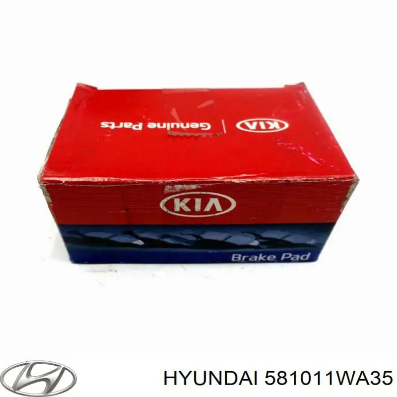 Klocki hamulcowe przednie tarczowe 581011WA35 Hyundai/Kia