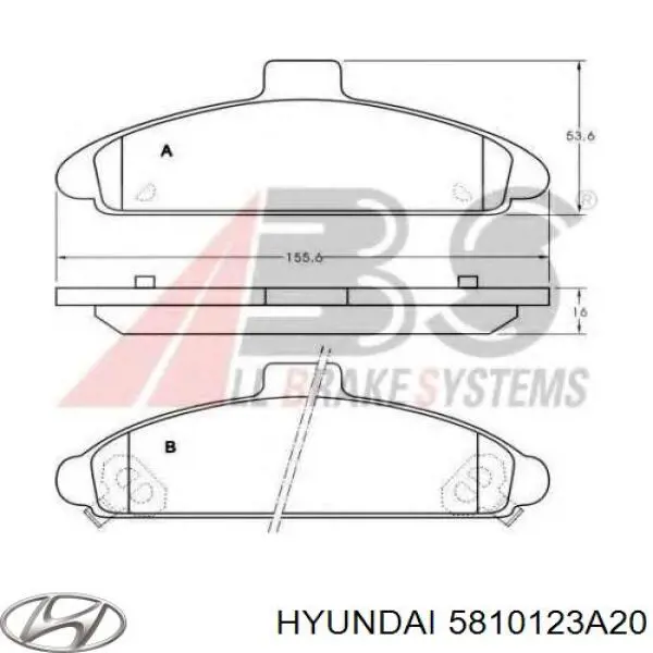 5810123A20 Hyundai/Kia klocki hamulcowe przednie tarczowe