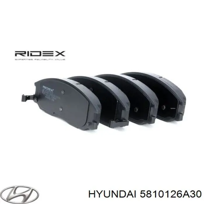 Do koszyka 5810126A30 Hyundai/Kia Klocki hamulcowe przednie tarczowe