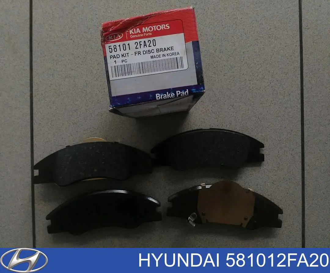 Klocki hamulcowe przednie tarczowe Hyundai/Kia 581012FA20 cena, od 47,11 USD