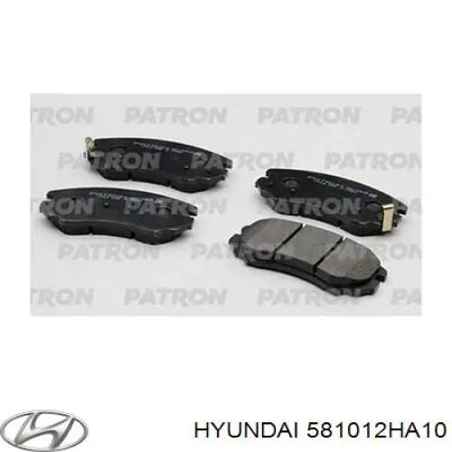 Klocki hamulcowe przednie tarczowe Hyundai/Kia 581012HA10