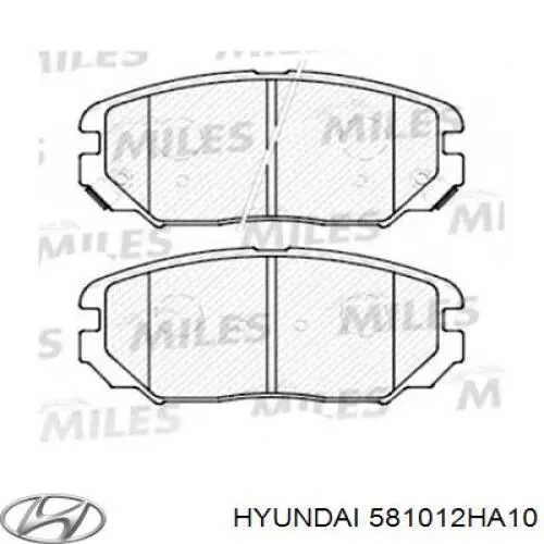 581012HA10 Hyundai/Kia Klocki hamulcowe przednie tarczowe