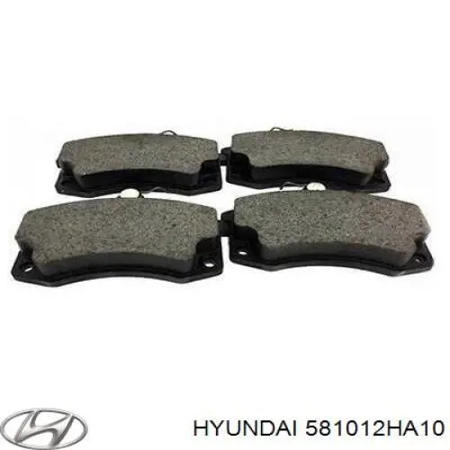 Klocki hamulcowe przednie tarczowe 581012HA10 Hyundai/Kia