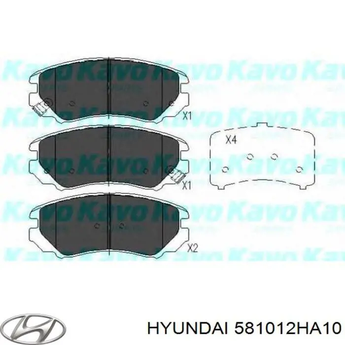 581012HA10 Hyundai/Kia Klocki hamulcowe przednie tarczowe