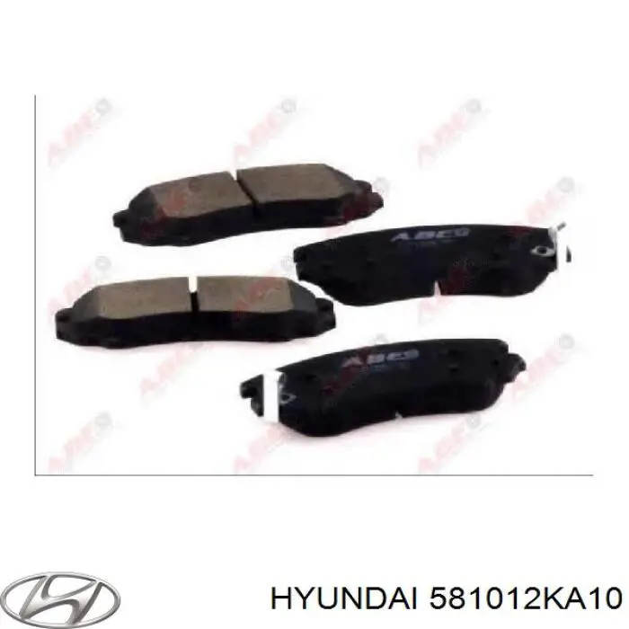 Do koszyka 581012KA10 Hyundai/Kia Klocki hamulcowe przednie tarczowe