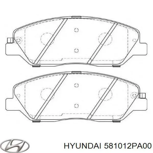 Do koszyka 581012PA00 Hyundai/Kia Klocki hamulcowe przednie tarczowe