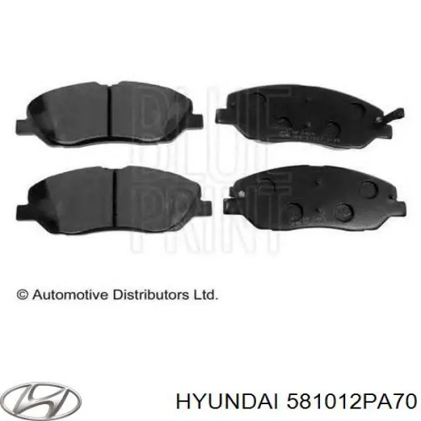 Klocki hamulcowe przednie tarczowe Hyundai/Kia 581012PA70 cena, od 25,49 USD