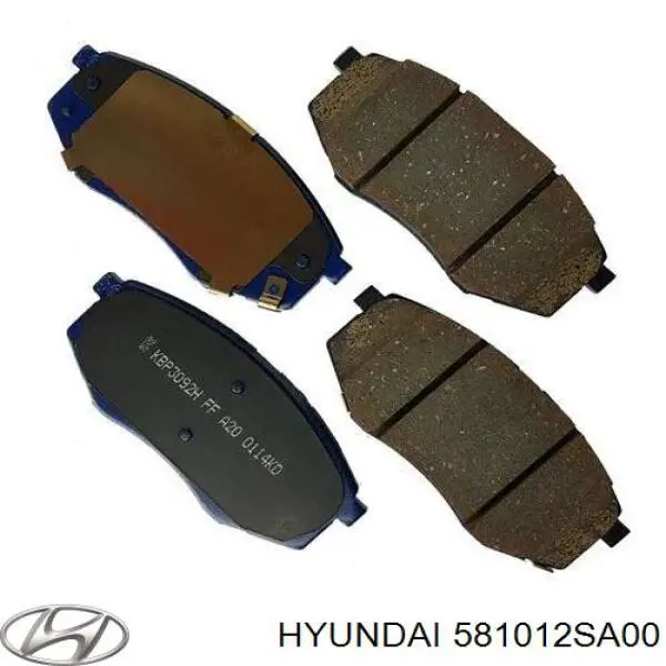 Klocki hamulcowe przednie tarczowe Hyundai/Kia 581012SA00 cena, od 27,33 USD