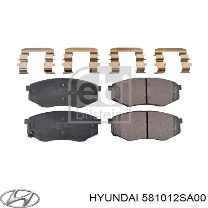Do koszyka 581012SA00 Hyundai/Kia Klocki hamulcowe przednie tarczowe