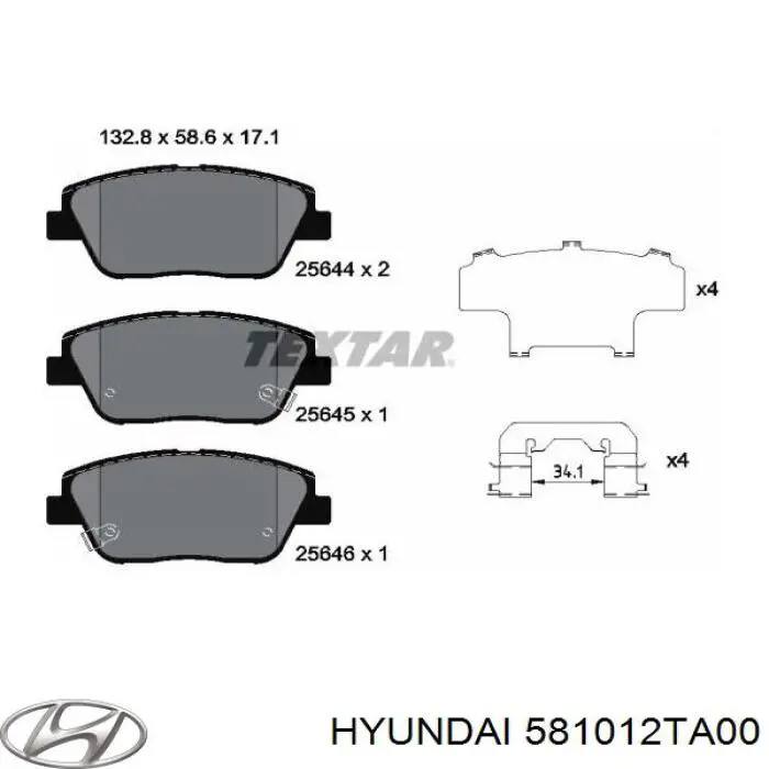 Klocki hamulcowe przednie tarczowe Hyundai/Kia 581012TA00 cena, od 27,35 USD
