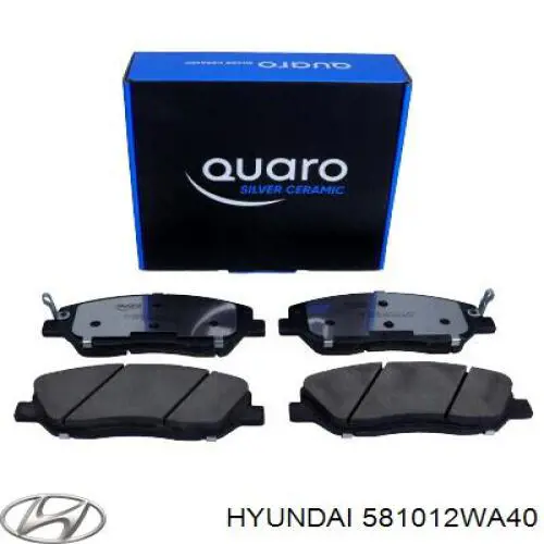 Klocki hamulcowe przednie tarczowe Hyundai/Kia 581012WA40 cena, od 26,02 USD