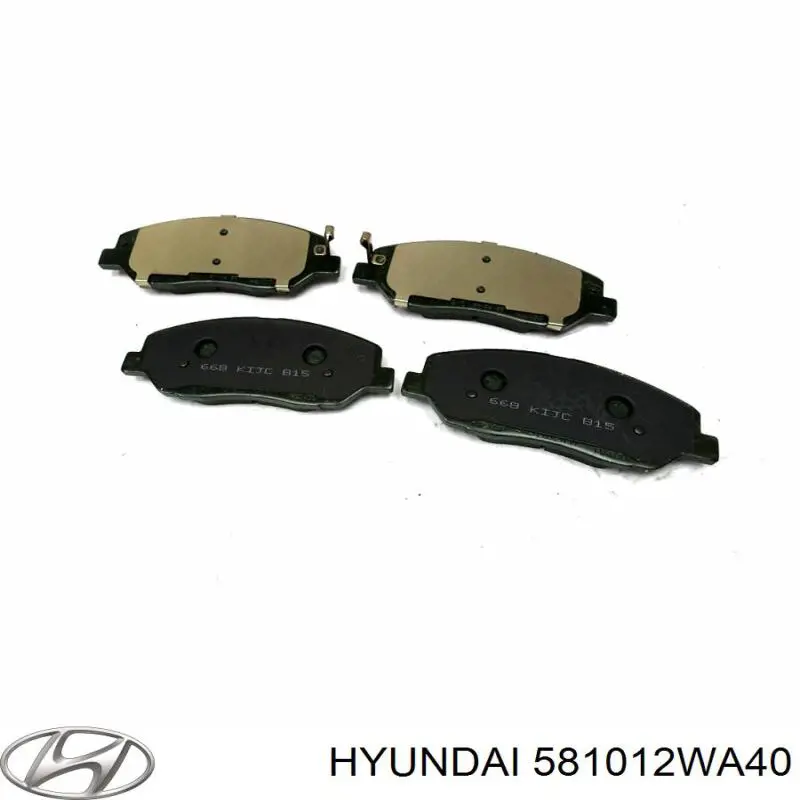 Do koszyka 581012WA40 Hyundai/Kia Klocki hamulcowe przednie tarczowe
