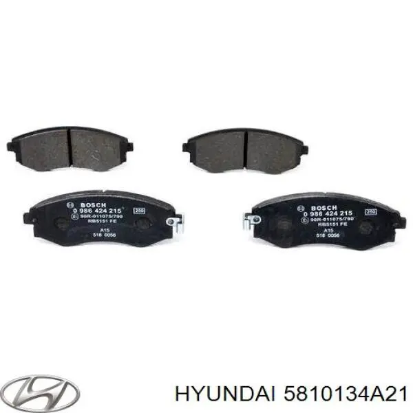 Klocki hamulcowe przednie tarczowe 5810134A21 Hyundai/Kia