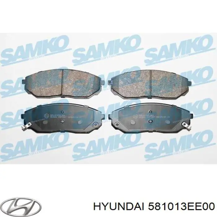 Klocki hamulcowe przednie tarczowe Hyundai/Kia 581013EE00 cena, od 42,41 USD