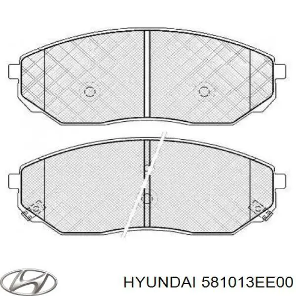 Do koszyka 581013EE00 Hyundai/Kia Klocki hamulcowe przednie tarczowe