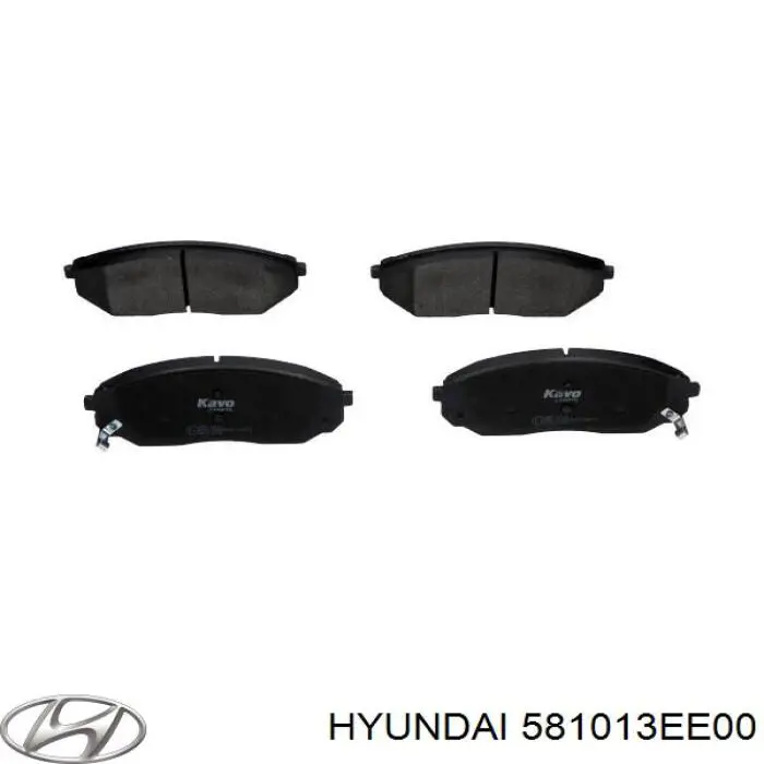 Klocki hamulcowe przednie tarczowe 581013EE00 Hyundai/Kia