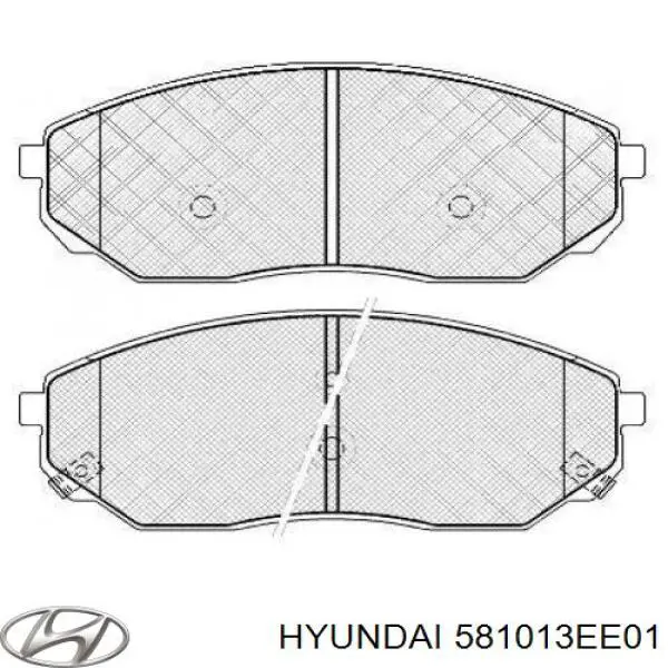 Klocki hamulcowe przednie tarczowe Hyundai/Kia 581013EE01