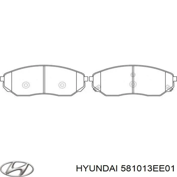 581013EE01 Hyundai/Kia Klocki hamulcowe przednie tarczowe