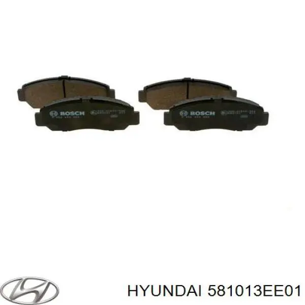 Do koszyka 581013EE01 Hyundai/Kia Klocki hamulcowe przednie tarczowe