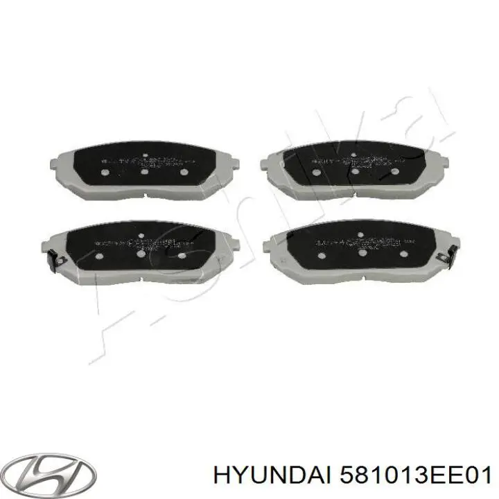 Klocki hamulcowe przednie tarczowe 581013EE01 Hyundai/Kia