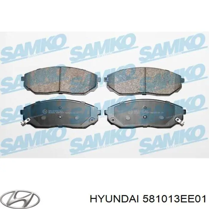 581013EE01 Hyundai/Kia Klocki hamulcowe przednie tarczowe