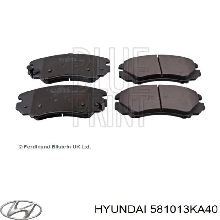 581013KA40 Hyundai/Kia Klocki hamulcowe przednie tarczowe