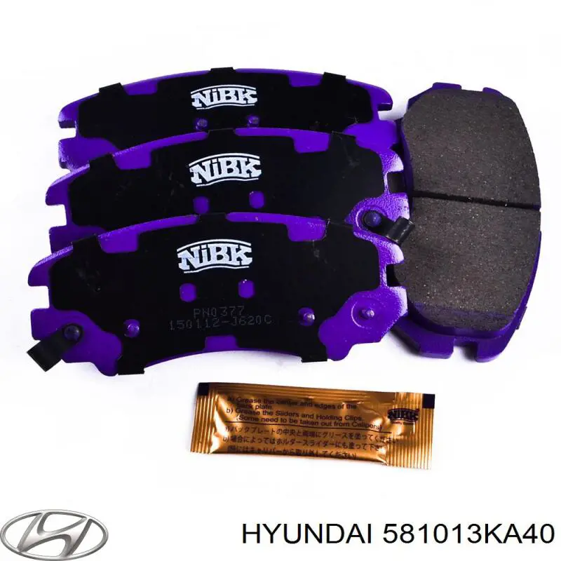 Klocki hamulcowe przednie tarczowe 581013KA40 Hyundai/Kia