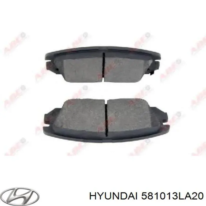 Do koszyka 581013LA20 Hyundai/Kia Klocki hamulcowe przednie tarczowe