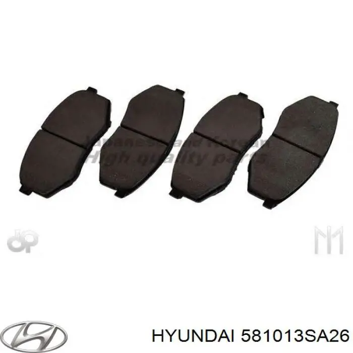 Do koszyka 581013SA26 Hyundai/Kia Klocki hamulcowe przednie tarczowe