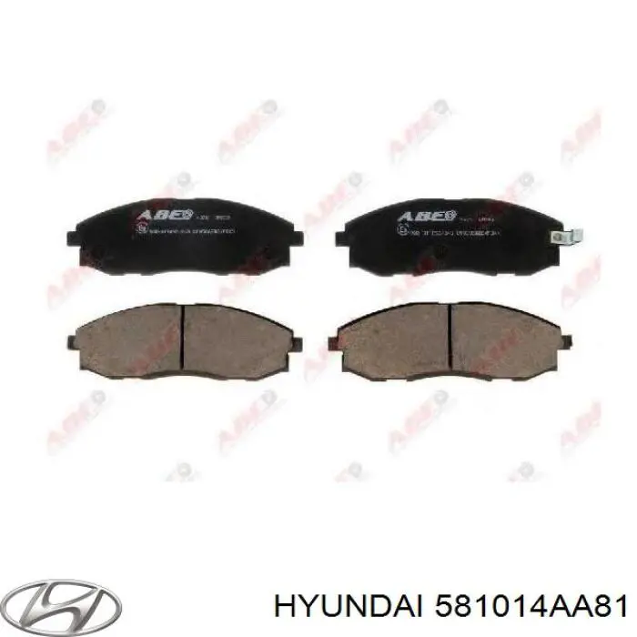 581014AA81 Hyundai/Kia Klocki hamulcowe przednie tarczowe