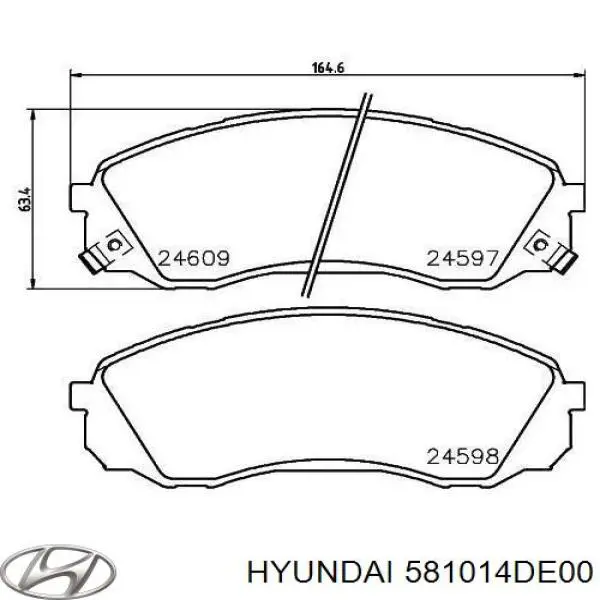 581014DE00 Hyundai/Kia Klocki hamulcowe przednie tarczowe