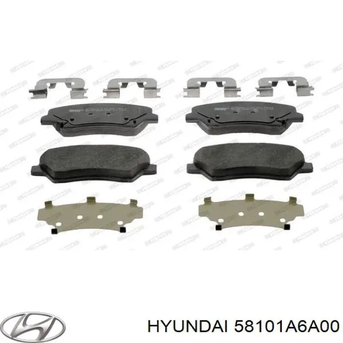 Klocki hamulcowe przednie tarczowe Hyundai/Kia 58101A6A00 cena, od 44,91 USD