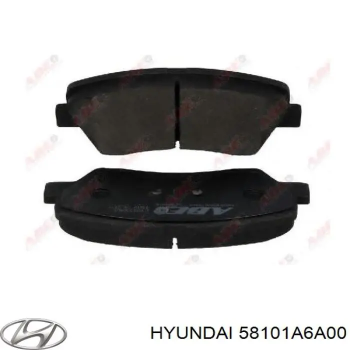 Do koszyka 58101A6A00 Hyundai/Kia Klocki hamulcowe przednie tarczowe