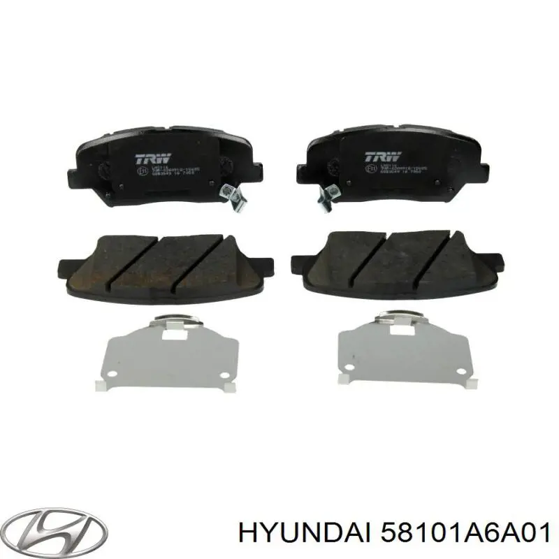 Klocki hamulcowe przednie tarczowe Hyundai/Kia 58101A6A01 cena, od 45,40 USD