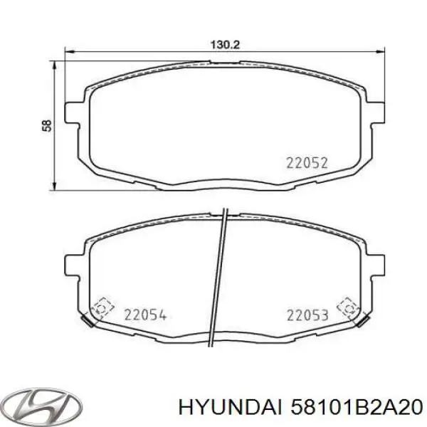 Klocki hamulcowe przednie tarczowe Hyundai/Kia 58101B2A20 cena, od 46,78 USD